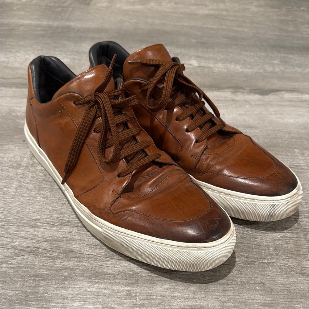 Men's Brown Leather Sneakers